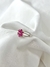 Anillo Plata Flor con Cubics Rosa en internet