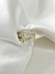 Anillo Combinado con Diseño de Líneas verticales