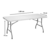 Mesa Maleta Dobrável Cor Branca 1.80x74x74cm - Loja Do Jacó