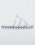 Chinelo Melissa Path Slide com tiras transparentes e sola azul