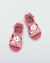 Sandália rosa Mini Melissa com estampa da personagem Marie da Disney, ideal para bebês.
