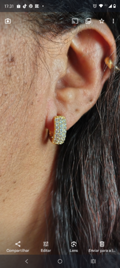 Argolinha cravejada, banhadas a ouro 18k - Lumarc Semijoias