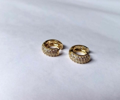 Argolinha cravejada, banhadas a ouro 18k - comprar online