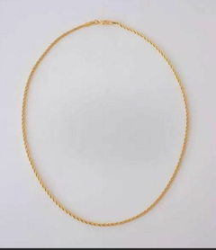 Colar fio baiano torcido banhado a ouro 18k/semijoias - comprar online