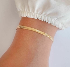 pulseira fita banhada a ouro 18k - comprar online