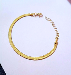 pulseira fita banhada a ouro 18k - loja online