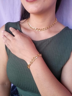 Kit colar e pulseira semijoias - comprar online