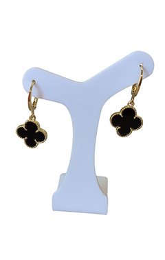 Brincos argolinhas trevo, banhados a ouro 18k, semijoias