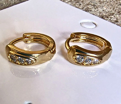 Argolinha oval banhada a ouro 18k, semijoias - comprar online