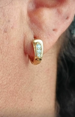 Argolinha oval banhada a ouro 18k, semijoias na internet