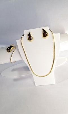Bracelete fino gota lisa, semijoia, banhado a ouro 18k - comprar online