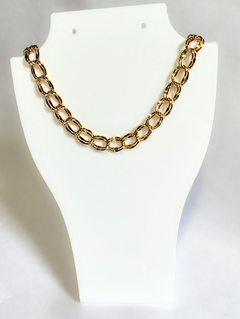 Choker elos duplos banhado a ouro 18k/semijoias - comprar online
