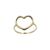 Anel Coração - Ouro amarelo 18k - comprar online