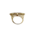 Anel Pavê - Ouro amarelo 18k - Eternità Joias Brasil - Joalheria Premium.