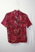 Camisa Chinesa vinho Floral
