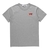 Camiseta Play CDG Cinza 2 hearts