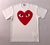 Camiseta CDG printed heart