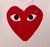 Camiseta CDG printed heart na internet