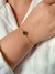 Pulseira trevo cristal verde folheado