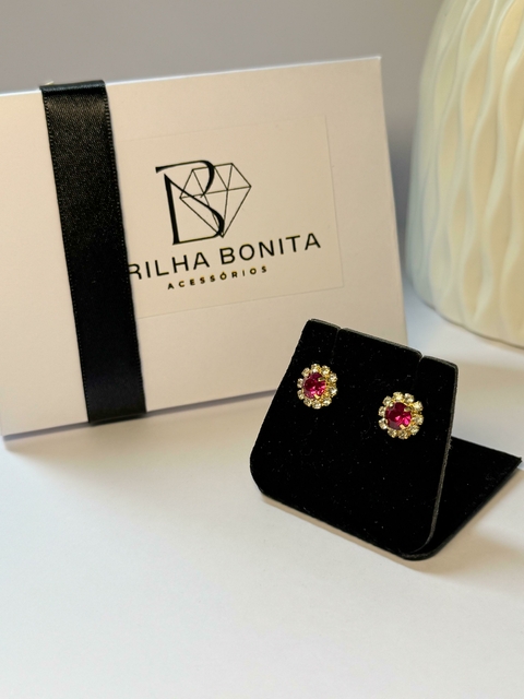 Brinco de Zirconia -Folheado