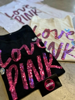 REMERA BORDADA LOVE PINK