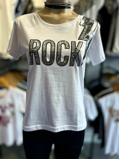 REMERA BORDADA ROCK SILVER - Artha Flores