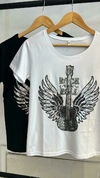 REMERA BORDADA GUITARRA