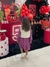 Vestido Beringela com colete na internet