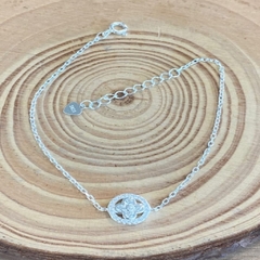 PULSEIRA CIRCULO E TREVO CRAVEJADO - comprar online