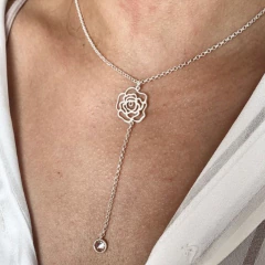 COLAR GRAVATINHA ROSA LASER - comprar online
