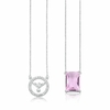 ESCAPULÁRIO DIVINO ARO CRAVEJADO E PEDRA ZIRCONIA |ROSA