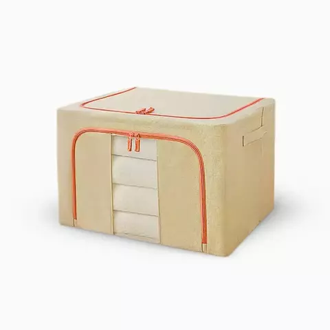 Caixa Organizadora De Roupas Multiuso Dobrável (Bege)