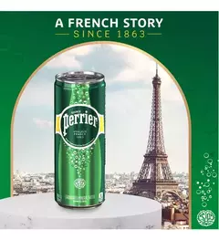 Perrier Agua Mineral Carbonatada con Gas Lata x 250ml. en internet