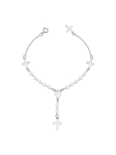 Pulseira Terço com Pérolas - comprar online