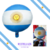 GLOBO METALIZADO REDONDO 18" ARGENTINA