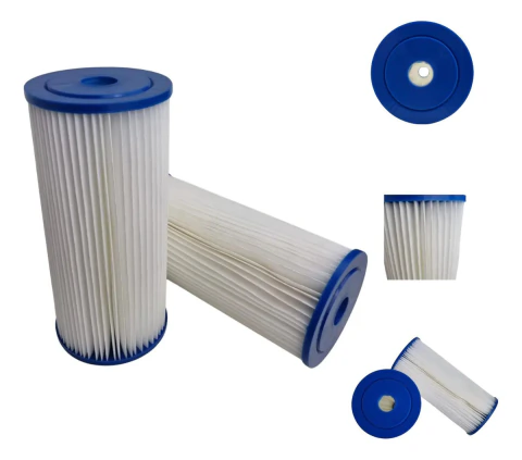 Refil Plissado Lavável Big Blue 10" x 4 1/2" – Alta Vazão 3.000 L/h