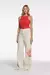 PANTALON WIDE LEG ECRU ROSE/ TUCCI - comprar online