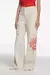 PANTALON WIDE LEG ECRU ROSE/ TUCCI