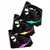 Kit Fan Com 3 Unidades PCYES Sangue Frio 3 ARGB Black Vulcan na internet