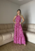 VESTIDO FRENTE ÚNICA FLORAL FÚCSIA - comprar online