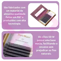 Cílios Decemars 5D W - Volume Inglês - SOS Beauty