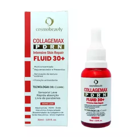 Collagemax PDRN Fluid 30+ - Revitalize sua Pele com Rejuvenescimento Avançado e Proteção Solar!