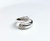 Anillo doble gota con cubic plata 925