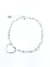 Pulsera doble cadena con corazones con cubic plata 925