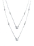 Collar doble con cubic plata 925 - comprar online