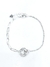 Pulsera aros con cubic y cadena forcét y grumet plata 925