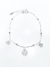 Pulsera trébol con bolitas y cubic plata 925