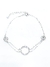 Pulsera doble cadena y círculo con cubic