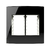 Kit Interruptores e Tomadas Inova Pro Class Black Piano Alumbra