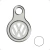 Imagem do Chaveiro Personalizado Logo Volkswagen Giratório Compacto